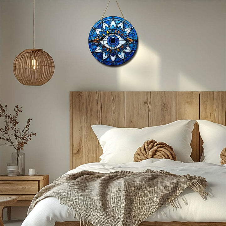 Olivenorma Mystic Evil Eye Mandala Floral Border 2D Stained Glass Sun Catcher - image 5