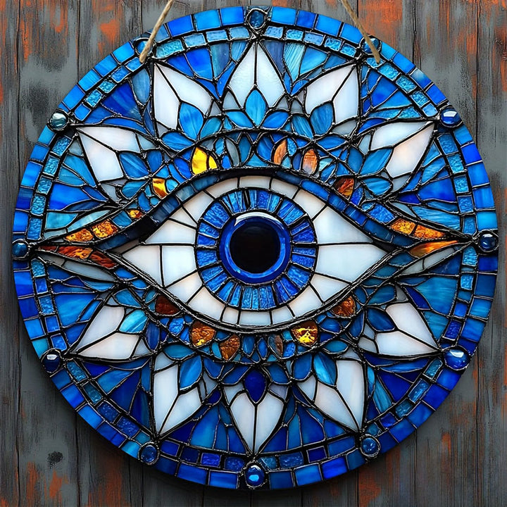 Olivenorma Mystic Evil Eye Mandala Floral Border 2D Stained Glass Sun Catcher - image 7