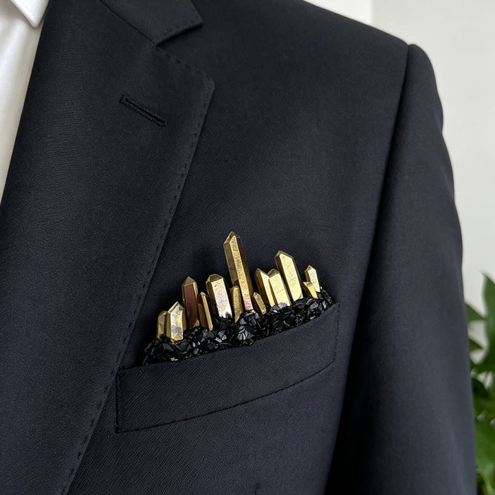 Olivenorma Contemporary Gothic Style Mixed Chip & Spike Crystal Decor Crystal Brooch - image 4