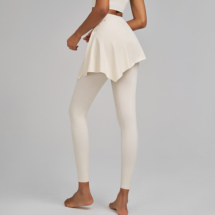 Olivenorma Wrap Skirt Detail High Waist Full-Length Women's Yoga Pants - image 1