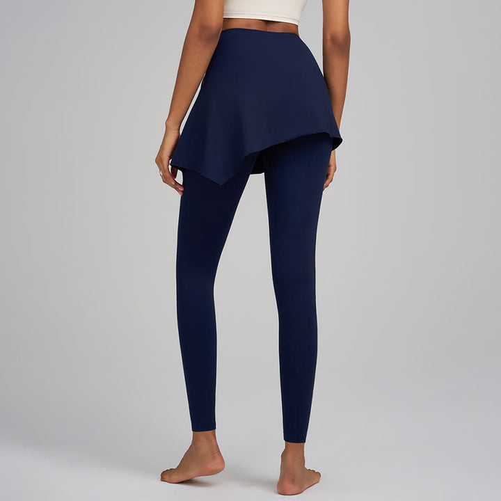 Olivenorma Wrap Skirt Detail High Waist Full-Length Women's Yoga Pants - image 10