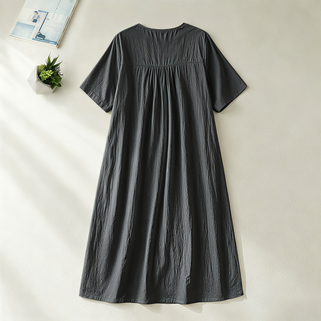 Christianartworkshop "Fueled by Coffee and Jesus" Calligraphy & Coffee Cup Print V-Neck Short Sleeve Midi Dress - image 22