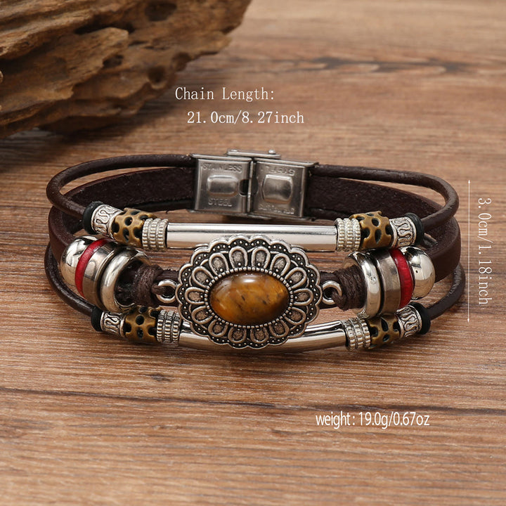 FREE Today: Natural Multi-colored Turquoise Stainless Steel Leather Bracelet - image 52