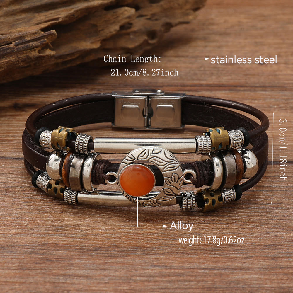 FREE Today: Natural Multi-colored Turquoise Stainless Steel Leather Bracelet - image 51