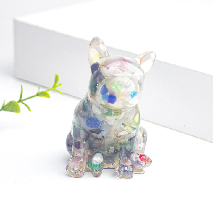 Olivenorma Crystal French Bulldog Gemstone Decoration - Cat's Eye Stone - image 45
