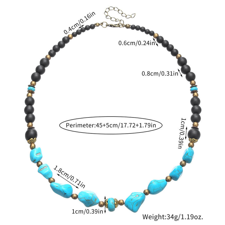 FREE Today: Turquoise Black Onyx Beaded Necklace - image 3