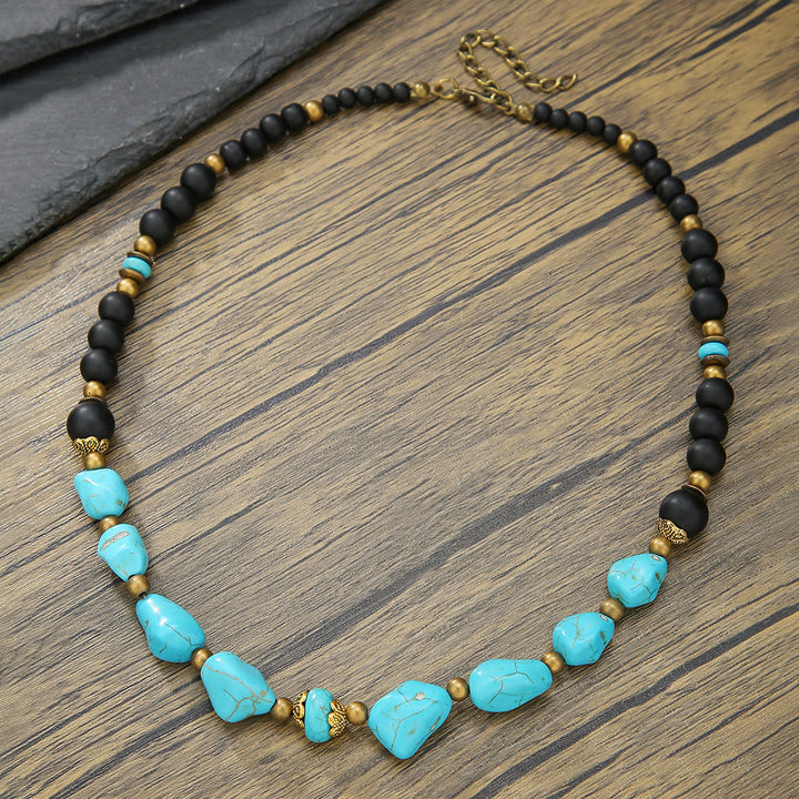 FREE Today: Turquoise Black Onyx Beaded Necklace - image 2