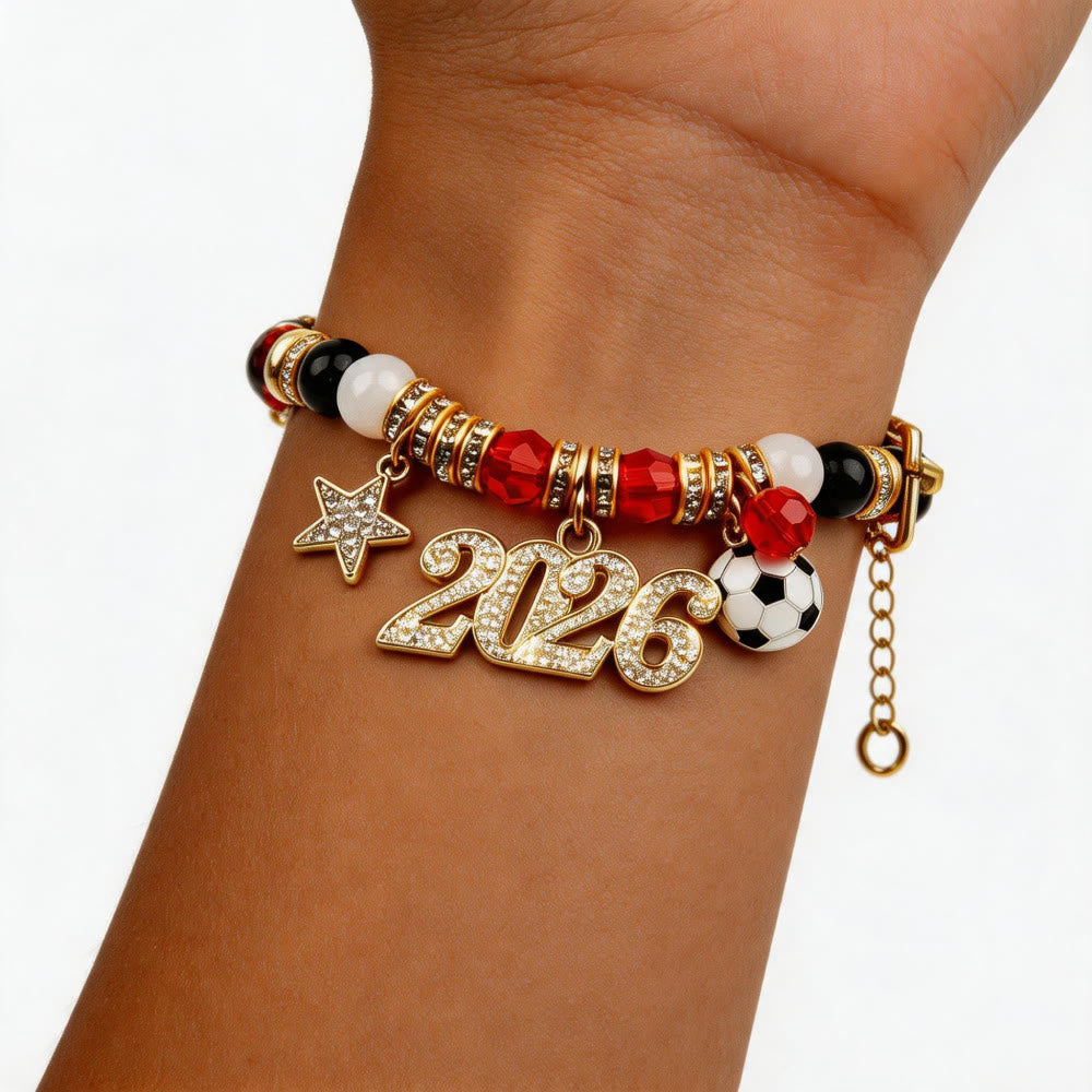 FREE Today: Football Fan Stretch Cup 2026 Soccer Beaded Bracelet - image 6