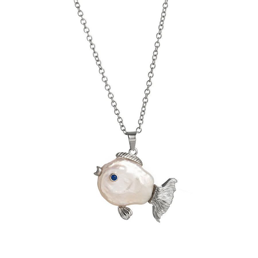 livenorma Dreamy Boho Purple Star&Moon&Fish Pendant Necklace - Silver Fish Pearl - image 13