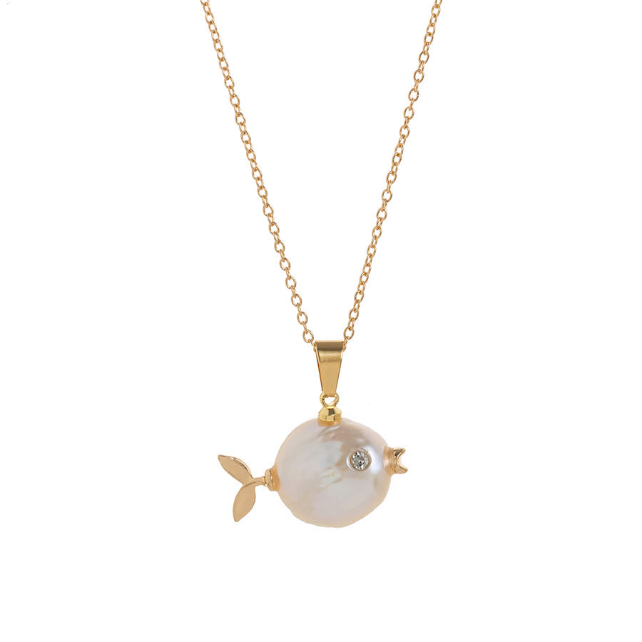 livenorma Dreamy Boho Purple Star&Moon&Fish Pendant Necklace - Mini Gold Fish Pearl - image 14