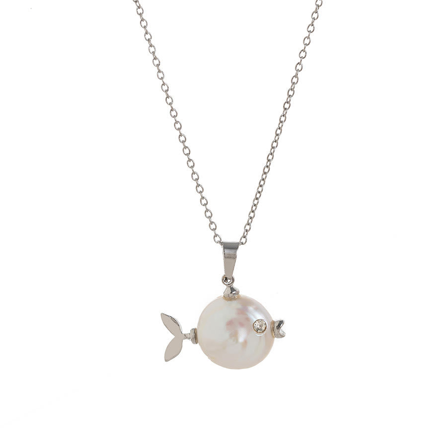 livenorma Dreamy Boho Purple Star&Moon&Fish Pendant Necklace - Mini Silver Fish Pearl - image 15