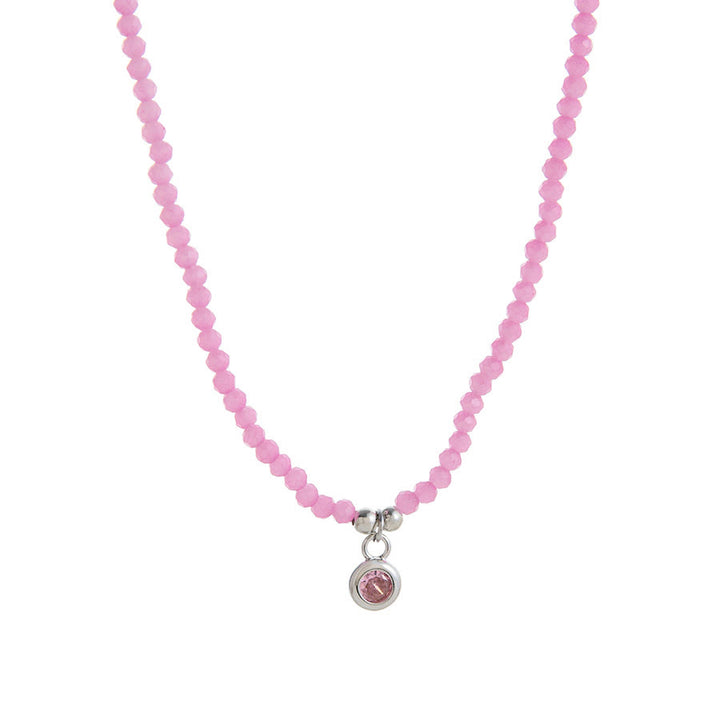 livenorma Dreamy Boho Purple Star&Moon&Fish Pendant Necklace - Pink Bead - image 17
