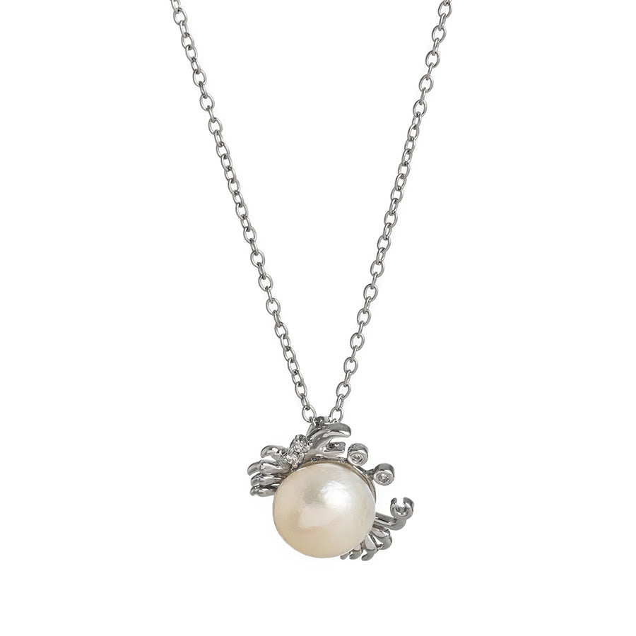 livenorma Dreamy Boho Purple Star&Moon&Fish Pendant Necklace - Silver Crab Pearl - image 11