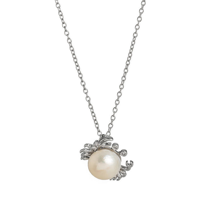 livenorma Dreamy Boho Purple Star&Moon&Fish Pendant Necklace - Silver Crab Pearl - image 11