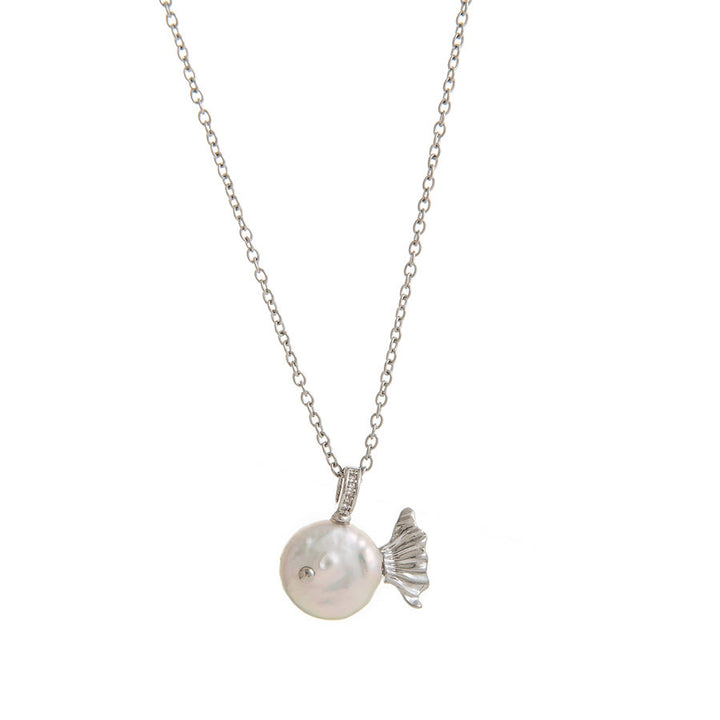 livenorma Dreamy Boho Purple Star&Moon&Fish Pendant Necklace - Fan Tail Pearl - image 16