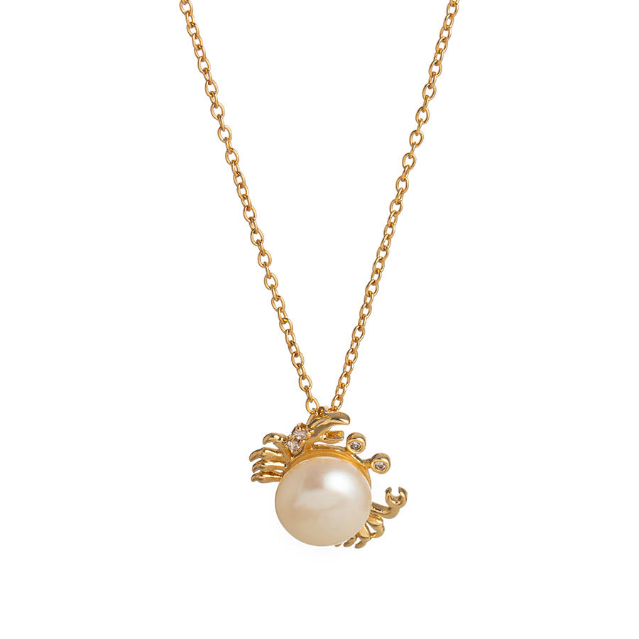 livenorma Dreamy Boho Purple Star&Moon&Fish Pendant Necklace - Gold Crab Pearl - image 10