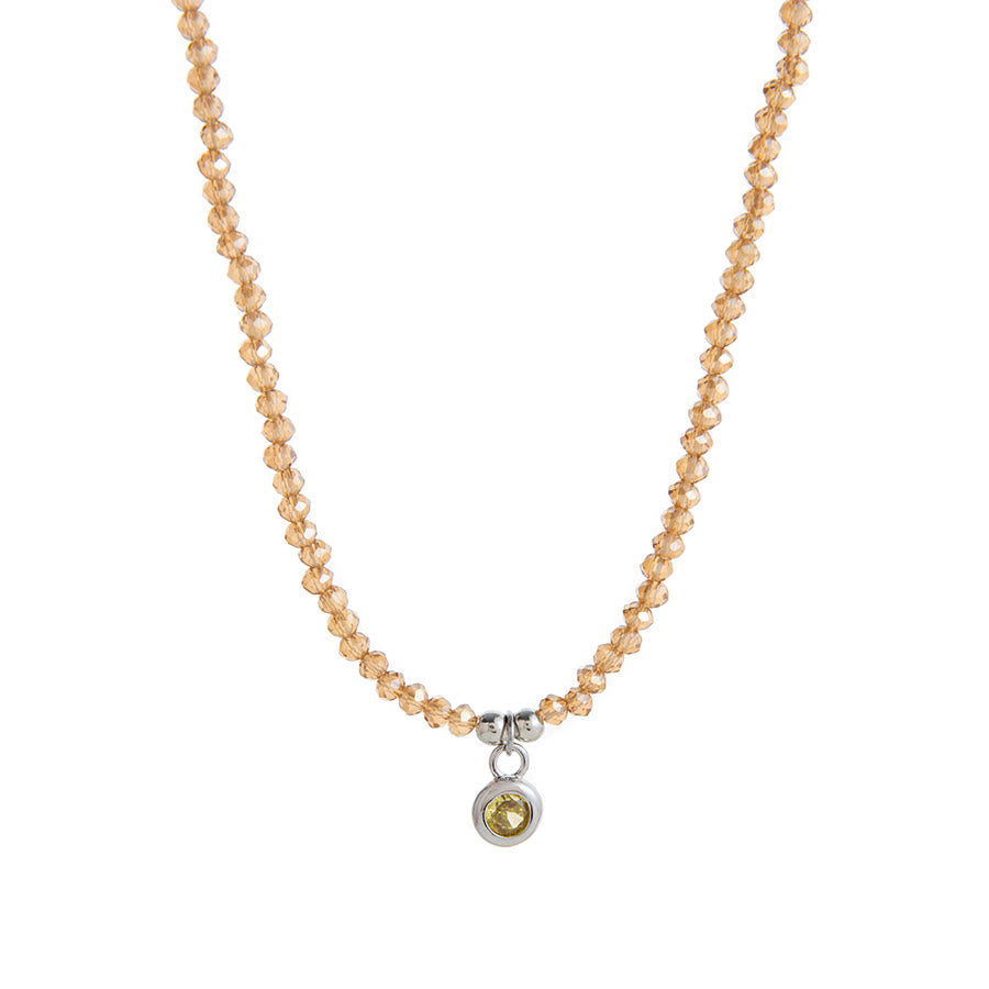 livenorma Dreamy Boho Purple Star&Moon&Fish Pendant Necklace - Yellow Bead - image 18
