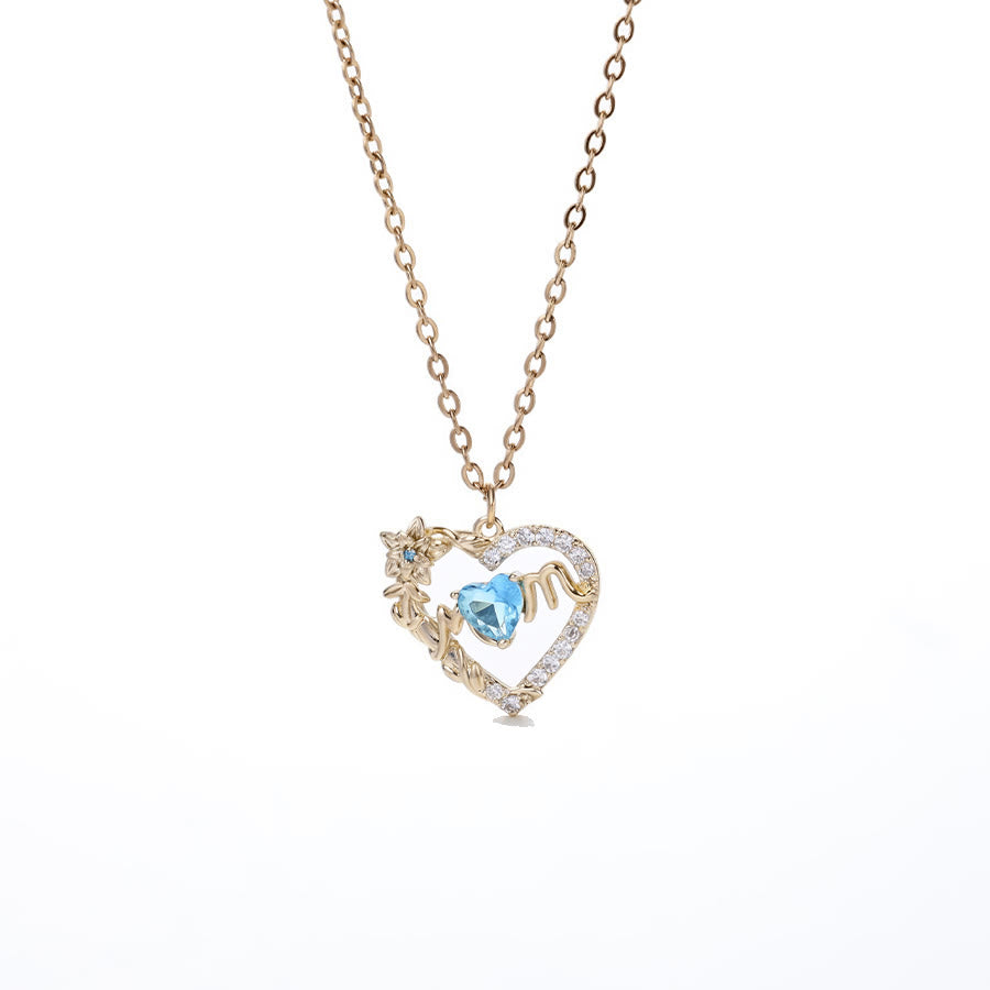 Olivenorma 12 Months Birthstone Hollow Heart MOM Jewelry Necklace - Dec - image 18