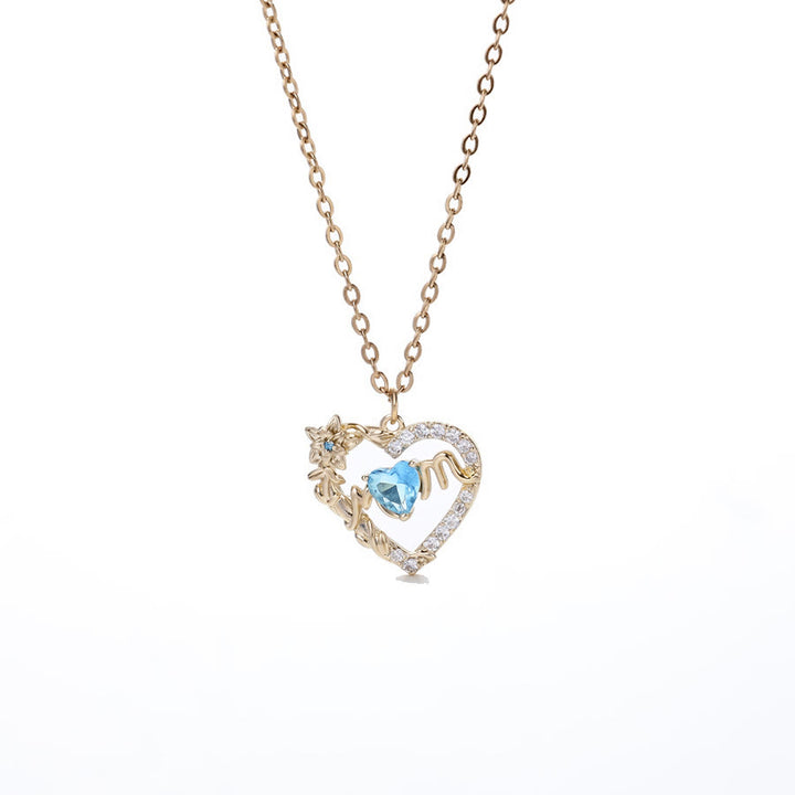 Olivenorma 12 Months Birthstone Hollow Heart MOM Jewelry Necklace - Dec - image 18