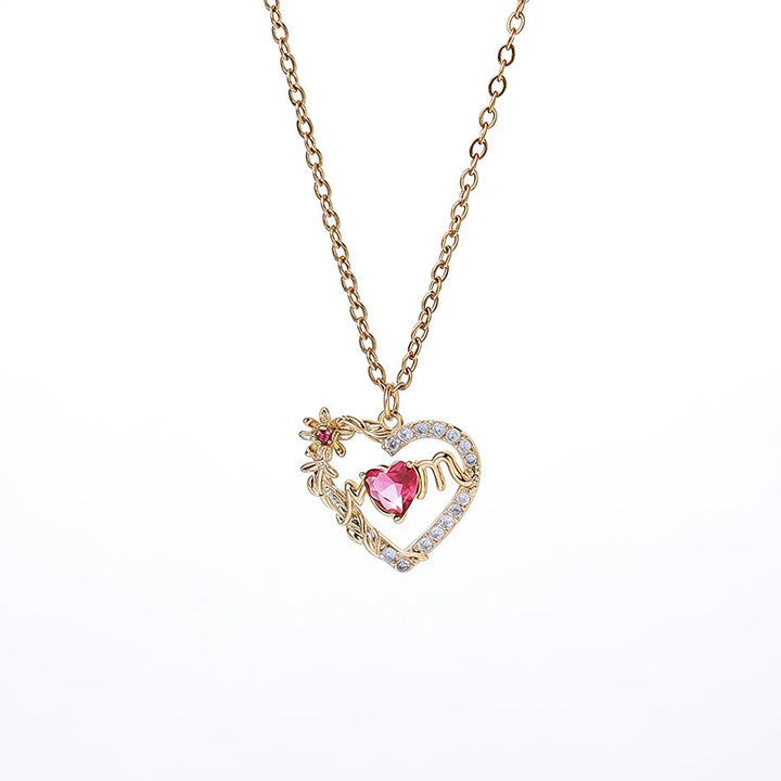 Olivenorma 12 Months Birthstone Hollow Heart MOM Jewelry Necklace - Jul - image 13