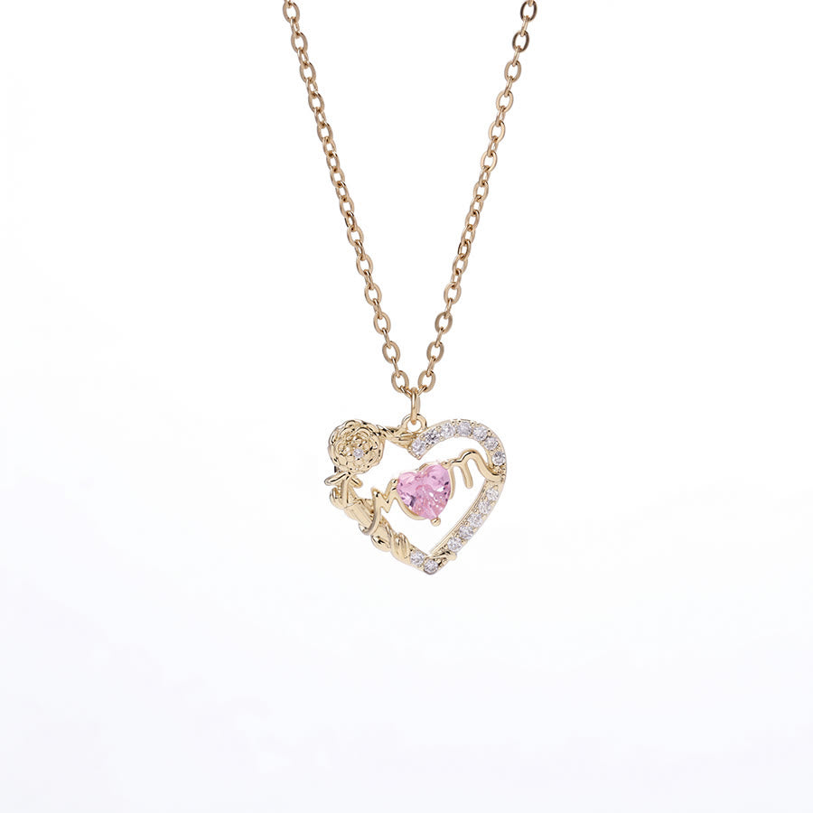Olivenorma 12 Months Birthstone Hollow Heart MOM Jewelry Necklace - Oct - image 16