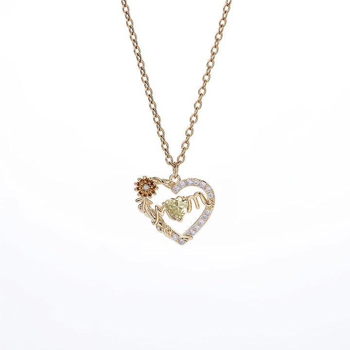 Olivenorma 12 Months Birthstone Hollow Heart MOM Jewelry Necklace - Nov - image 17