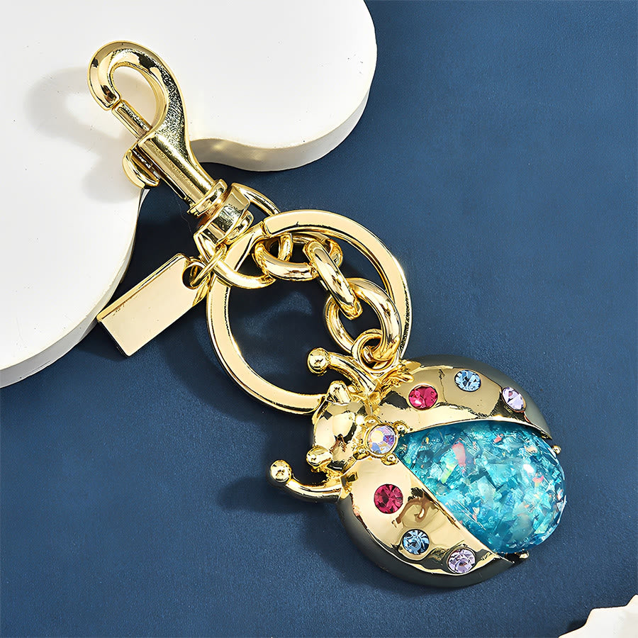 Olivenorma Anti-Rust Lobster Clasp Ladybug Bag Accessory Keychain - Gold&Colorful - image 4