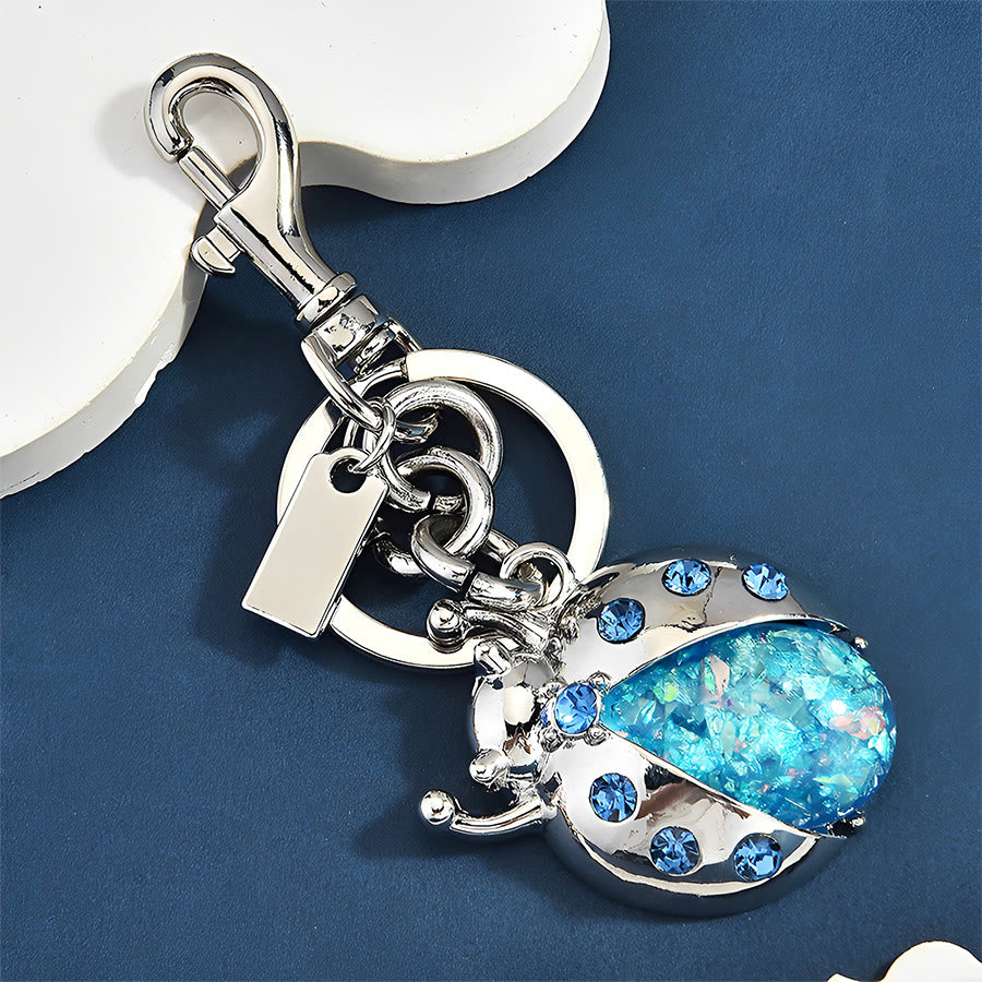 Olivenorma Anti-Rust Lobster Clasp Ladybug Bag Accessory Keychain - Silver&Blue - image 11