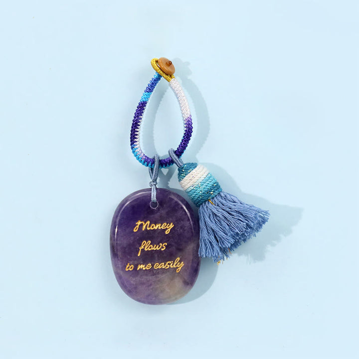 Olivenorma Money Flows To Me Easily Positive Affirmation Keychain - Amethyst - image 9