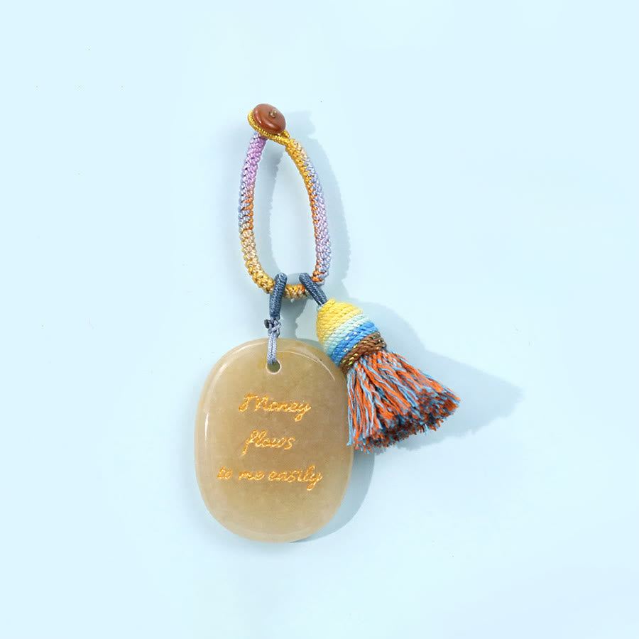 Olivenorma Money Flows To Me Easily Positive Affirmation Keychain - Yellow Jade - image 20