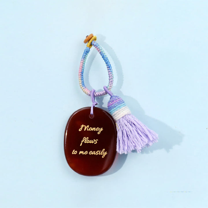 Olivenorma Money Flows To Me Easily Positive Affirmation Keychain - Red Agate - image 22