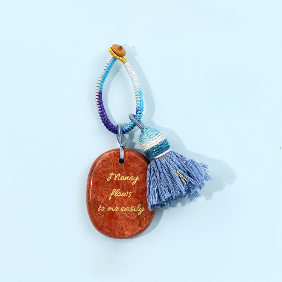 Olivenorma Money Flows To Me Easily Positive Affirmation Keychain - Red Jasper - image 15