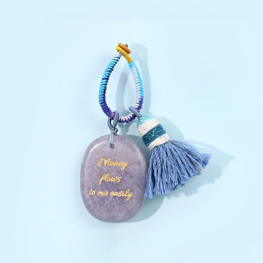 Olivenorma Money Flows To Me Easily Positive Affirmation Keychain - Iolite - image 11