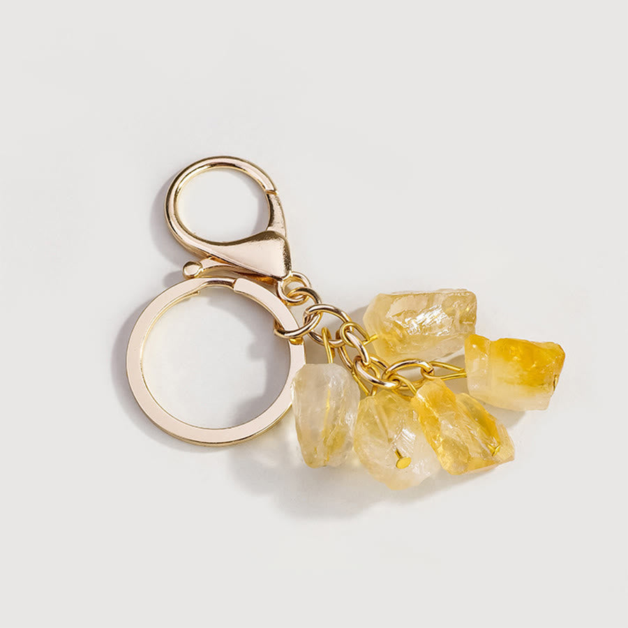 Olivenorma Natural Rough Gemstone Energy Balancing Keychain - Citrine - image 8