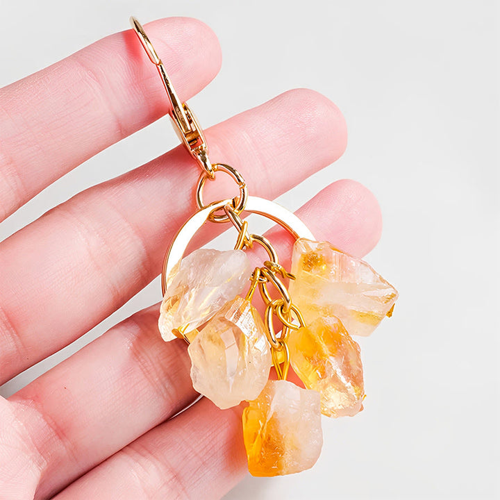Olivenorma Natural Rough Gemstone Energy Balancing Keychain - image 9