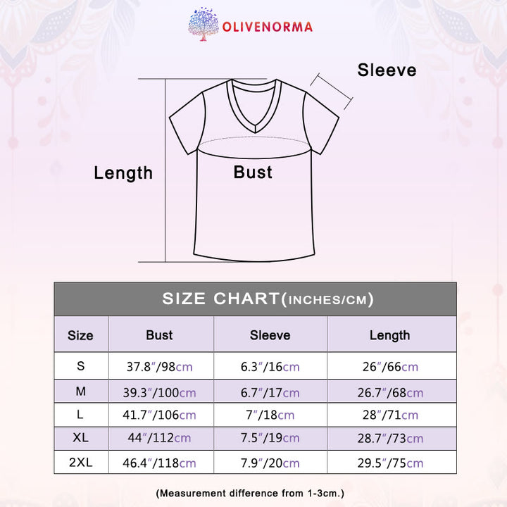 Olivenorma Vibrant Rainbow Mandala Lotus Boho Graphic Women's V Neck T-Shirt - image 39