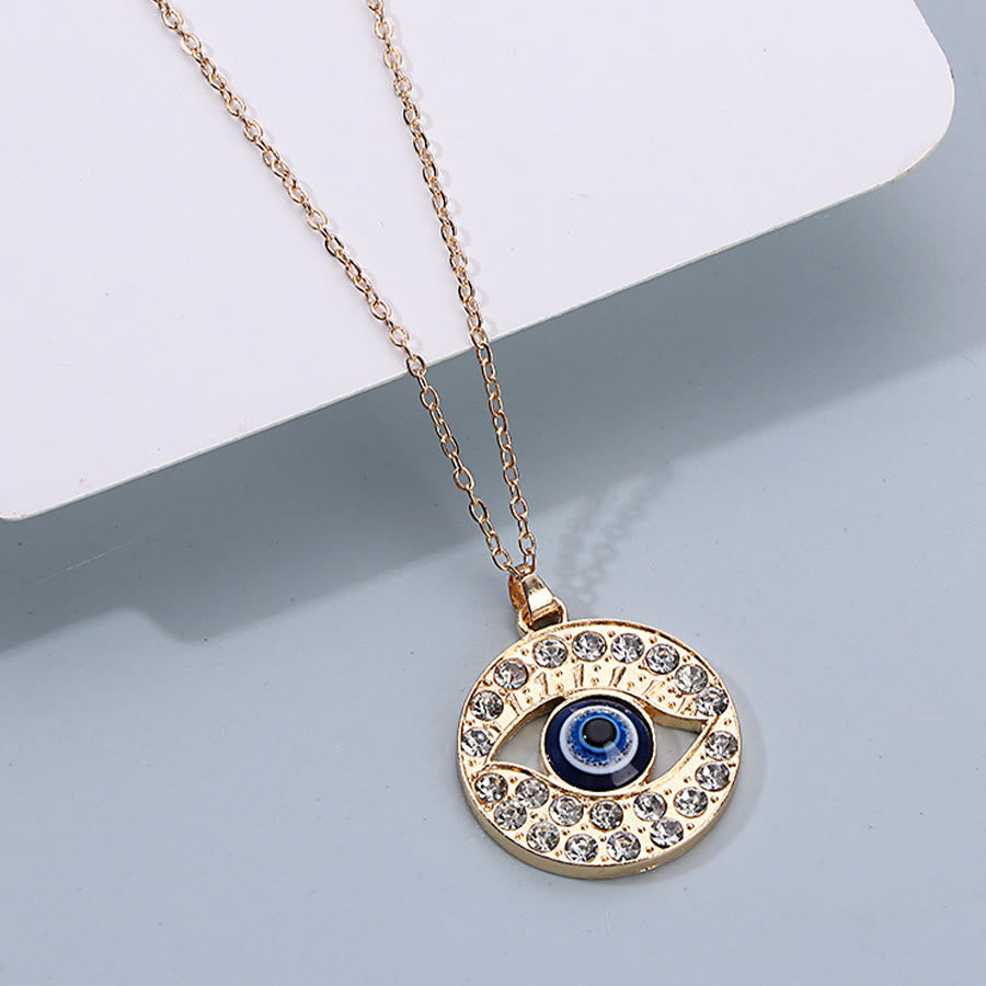 Olivenorma Multi Shape Spiritual Protection Evil Eye Pendant Necklace - Evil Eye & Ornate Round - image 9