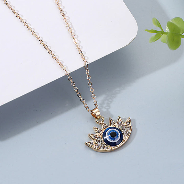 Olivenorma Multi Shape Spiritual Protection Evil Eye Pendant Necklace - Evil Eye & Curved Eye - image 13