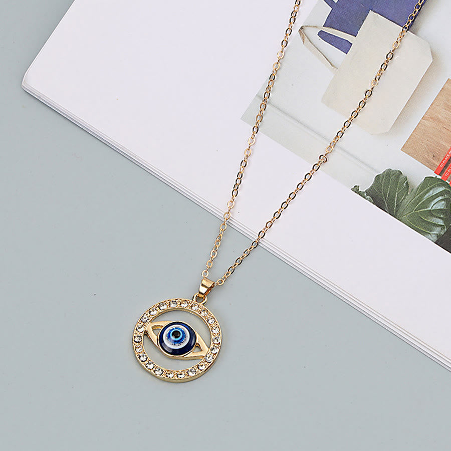 Olivenorma Multi Shape Spiritual Protection Evil Eye Pendant Necklace - Evil Eye & Mini Round - image 12