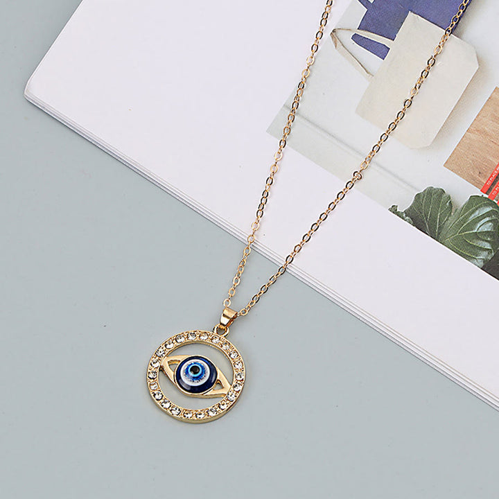 Olivenorma Multi Shape Spiritual Protection Evil Eye Pendant Necklace - Evil Eye & Mini Round - image 12