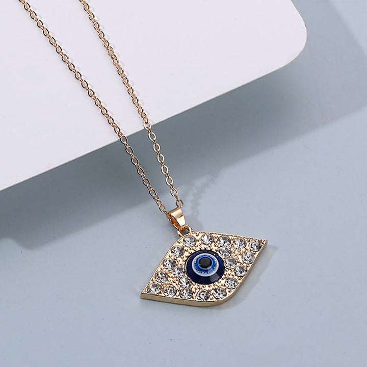 Olivenorma Multi Shape Spiritual Protection Evil Eye Pendant Necklace - Evil Eye & Rhombus - image 7