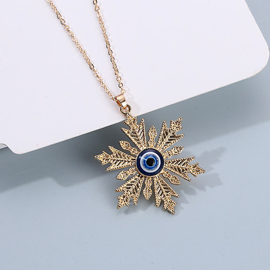 Olivenorma Multi Shape Spiritual Protection Evil Eye Pendant Necklace - Evil Eye & Snowflake - image 5