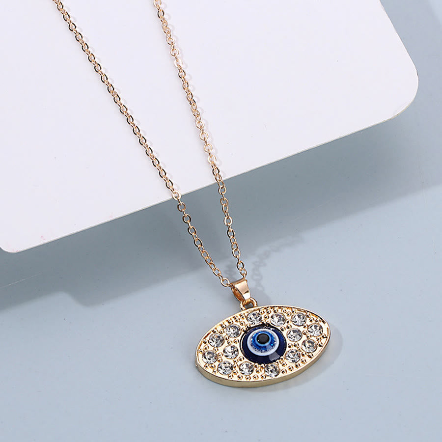 Olivenorma Multi Shape Spiritual Protection Evil Eye Pendant Necklace - Evil Eye & Oval - image 10