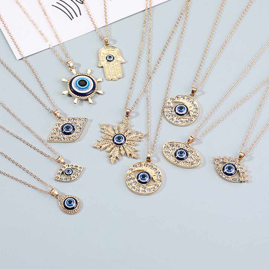 Olivenorma Multi Shape Spiritual Protection Evil Eye Pendant Necklace - image 1