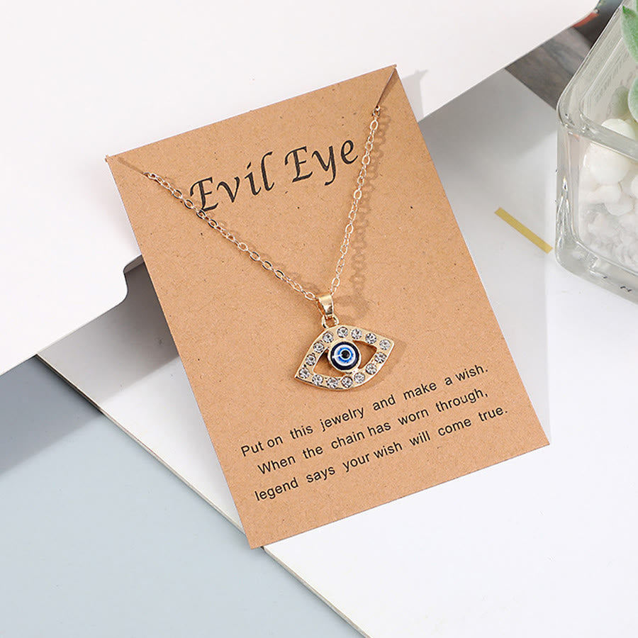 Olivenorma Multi Shape Spiritual Protection Evil Eye Pendant Necklace - Evil Eye & Oval Eye - image 4