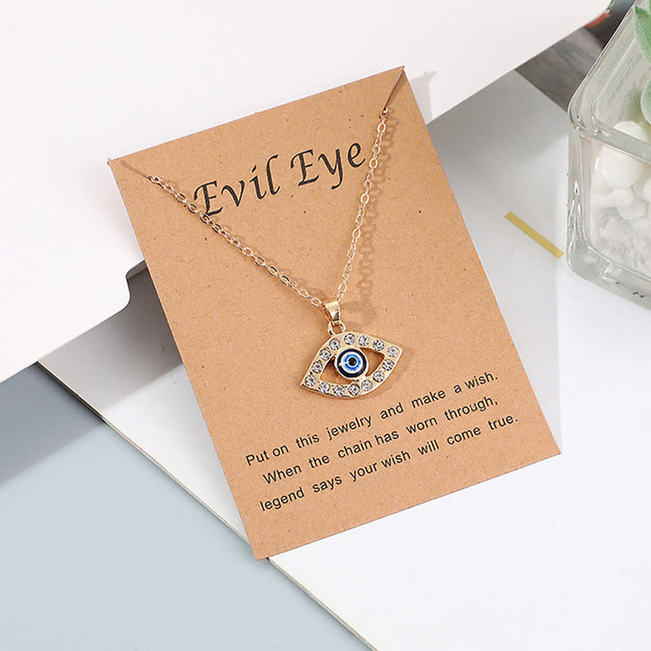 Olivenorma Multi Shape Spiritual Protection Evil Eye Pendant Necklace - Evil Eye & Oval Eye - image 4