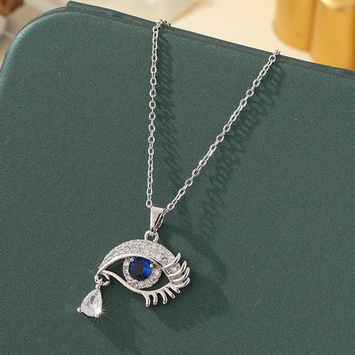 Olivenorma Various Shapes Positive Energy Boho Evil Eye Pendant Necklace - Evil Eye & Tassel - Silver - image 40