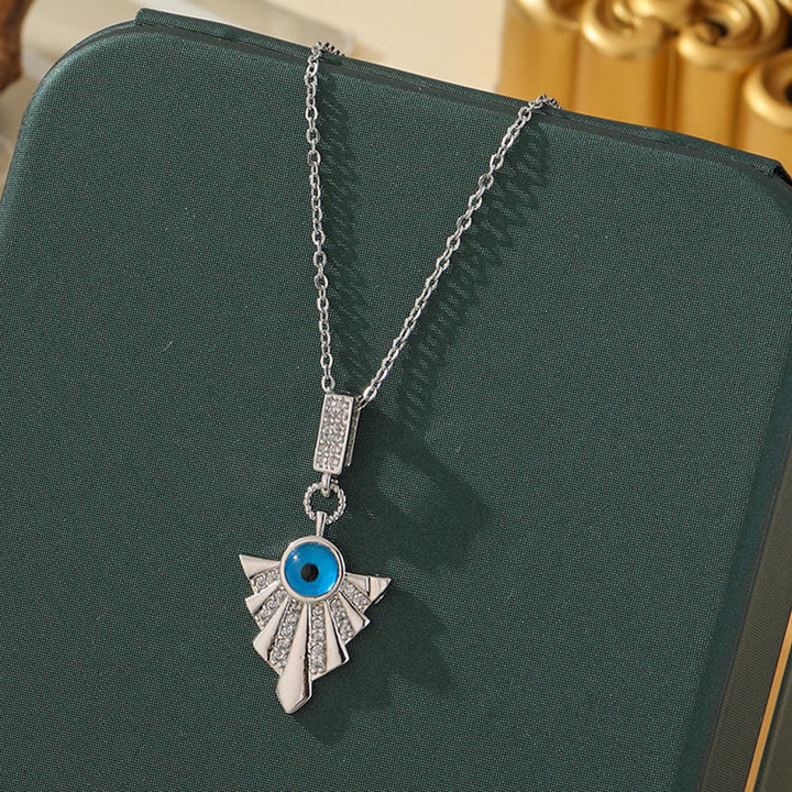 Olivenorma Various Shapes Positive Energy Boho Evil Eye Pendant Necklace - Evil Eye & Wing - Silver - image 56