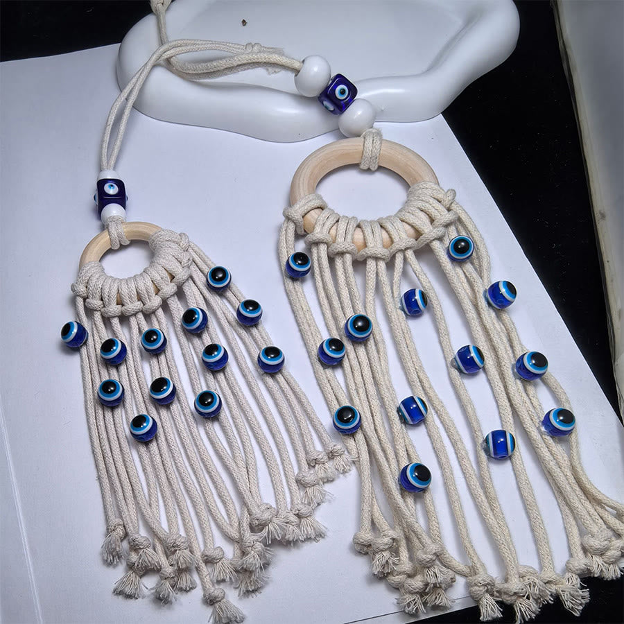 Olivenorma Ethnic Woven Tassel Spiritual Evil Eye Keychain - image 1