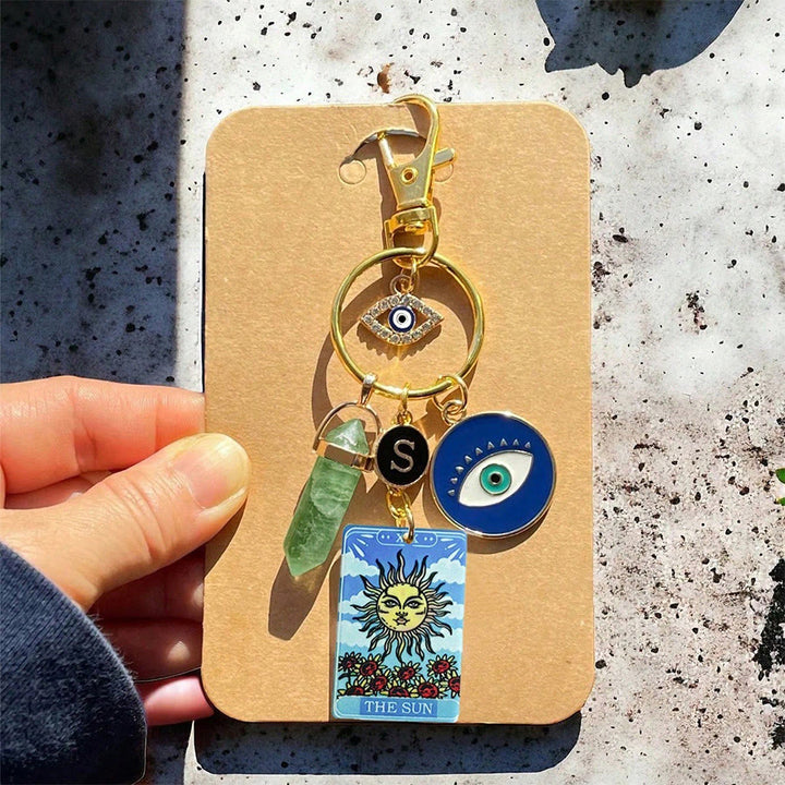 Olivenorma Protective Tarot Evil Eye Bag Accessory Keychain - The Sun Tarot - image 0